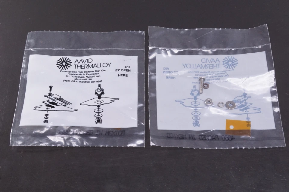 Lot of 2 4880 Aavid Thermalloy Heat Sink Mounting Kit TO-220 Thermafilm NOS