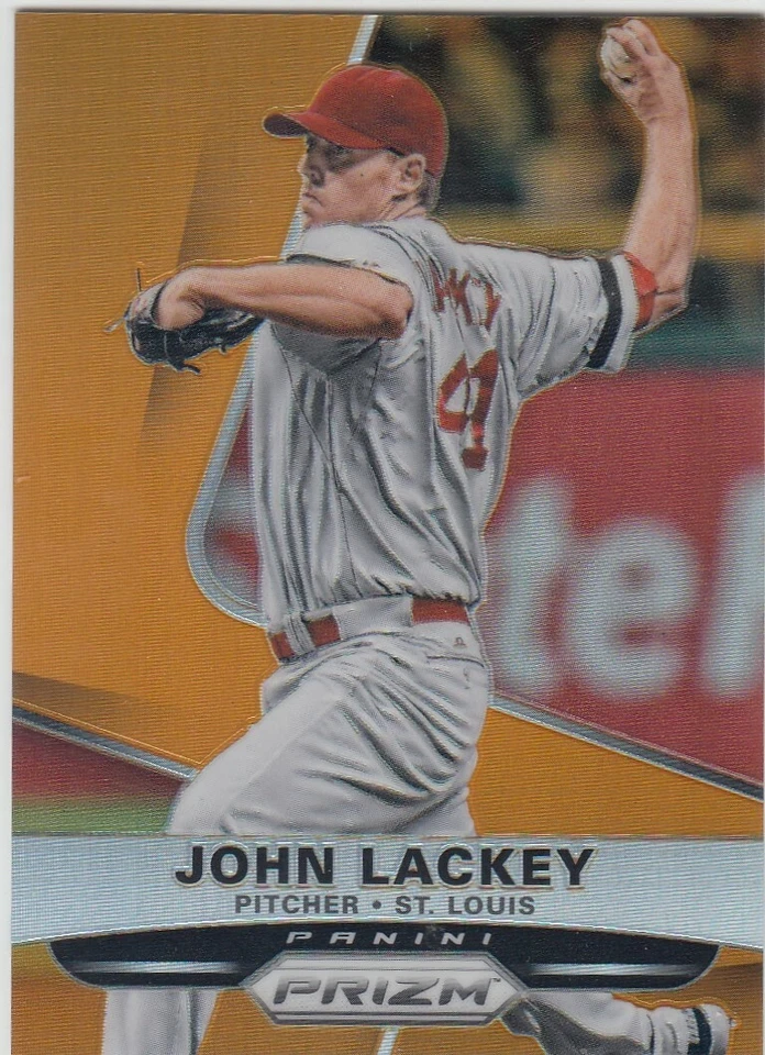 JOHN LACKEY /60 PRIZM ORANGE REFRACTOR CARDINALS ANGELS 2015 15 PANINI PRIZMS - Image 1 of 1