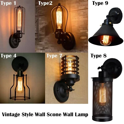 Modern Industrial Vintage Retro Rustic Sconce Wall Light Lamp Fitting Fixture UK - Image 1 of 4