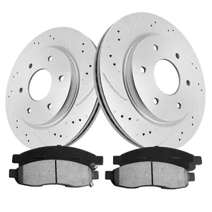 for 2003 2004 2005-2009 Toyota 4Runner 338mm Front Drilled Rotors Ceramic Pads - Picture 1 of 9