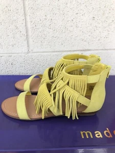 Madden Girl Women’s Paacey Yellow Fabric Sandals Size 9 New - Picture 1 of 10