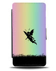 Fairy Silhouette Flip Cover Wallet Phone Case Fairies Rainbow Colourful I085