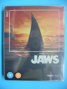 Jaws - The Vault Range 4K UHD Blu-Ray Steelbook New Sealed OOP - Picture 1 of 6