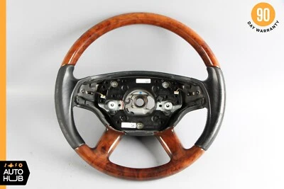 07-10 Mercede W221 S550 CL550 Steering Wheel with Paddle Shifters Wood OEM - Image 1 of 4