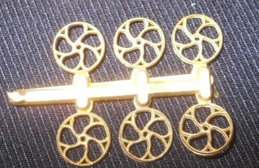 (6) On2 Brass Fancy Brake Wheels - Image 1 of 1