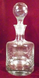 Decanter vintage vetro trasparente molto spesso e pesante metà secolo una bellezza così com'è - Foto 1 di 11