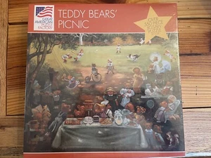 NEW Vintage Great American Puzzle Factory Gre Gerardi Teddy Bears Picnic Puzzle - Picture 1 of 4