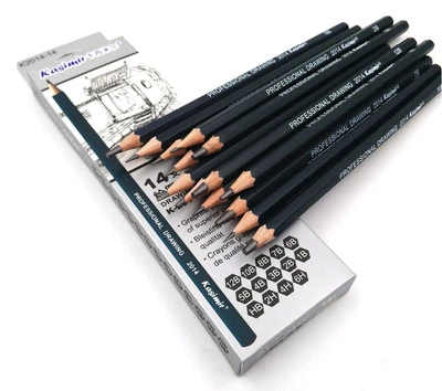 Kasimir Bleistiftset Zeichenbleistifte Bleistifte, 14er Set, 6H bis 12B