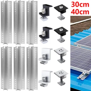 Solarmodul Halterung Schiene Flachdach PV Befestigungssystem Montageschiene Set - Bild 1 von 19