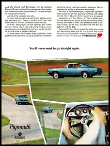 Pubblicità stampa rivista CAR LIFE 1967 - Plymouth Barracuda 4 velocità, 273 o 383 cu. A4 - Foto 1 di 1