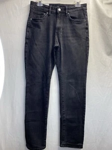 Pantalones de mezclilla H&M calce regular pierna recta para hombre talla 29/32 acolchados negros cremallera y botón - Imagen 1 de 13