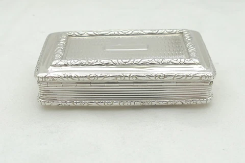 RARE WILLIAM IV HM STERLING SILVER TABLE SNUFF BOX 1830 Edward Smith Cover