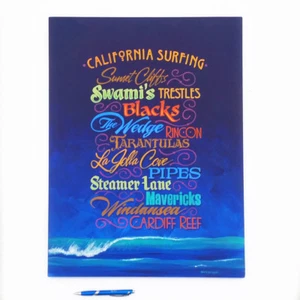 California Surf Art | Home Decor Wall Hanging | Hand Painted Original - Picture 1 of 6