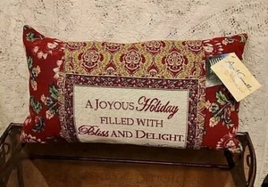 Christmas April Cornell Jaquard Accent Pillows, Removeable Sleeve Works All Year - Picture 1 of 10