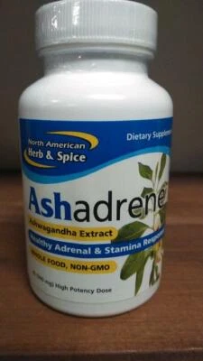 Ashadrene Ashwagandha North American Herb & Spice 60 Vegetarian Capsules - Image 1 of 3