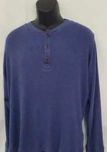 Robert Graham Mens Long Sleeve Button Front Pull Over Blue Shirt Size XL - Picture 1 of 8