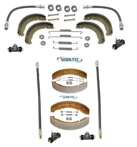 Kit de zapatas de freno delanteras y traseras cilindros, mangueras, herrajes VW Beetle Bug 1965 1966 - Imagen 1 de 9