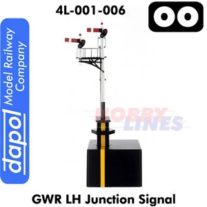 SIGNAL GWR LH JUNCTION Semaphore with Switch & LEDs Easi-Fit Dapol 4L-001-006 - Picture 1 of 2