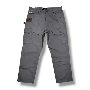 Wrangler Riggs Workwear Stone Gray Ripstop Cargo Work Pants Men's 38x30 NWT - Picture 1 of 17