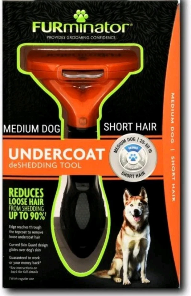 Herramienta de desprendimiento de capa inferior de pelo corto FURminator perro mediano Foto 1 de 1