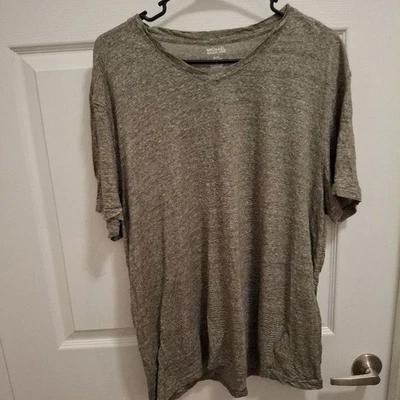 Camiseta Michael Kors Talla XL Rayas Cuello en V Ligera Verano Lino Algodón Foto 1 de 4