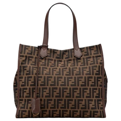 Fendi Authentic Luxury Brown Zucca Canvas Tote Bag w/ Dustbag Career Travel EUC - Image 1 of 4