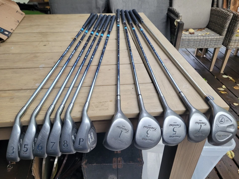 PowerBilt Golf Club Set Woods 1,3,5,7 & Overzide #7 Wood + Irons 3,5,6,7,8,PW - Image 1 of 4
