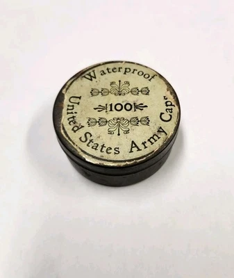 Gorra mosquete EE. UU. Estados Unidos lata y contenido impermeable variedad rara Foto 1 de 4
