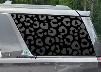 Se adapta a GMC Yukon 2015-2020 cuarto ventana leopardo guepardo impresión calcomanía pegatina Foto 1 de 4