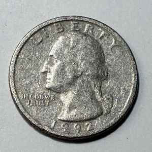 1992 Washington Quarter No Mint Stonewash Nice Look OOAK - Bild 1 von 9
