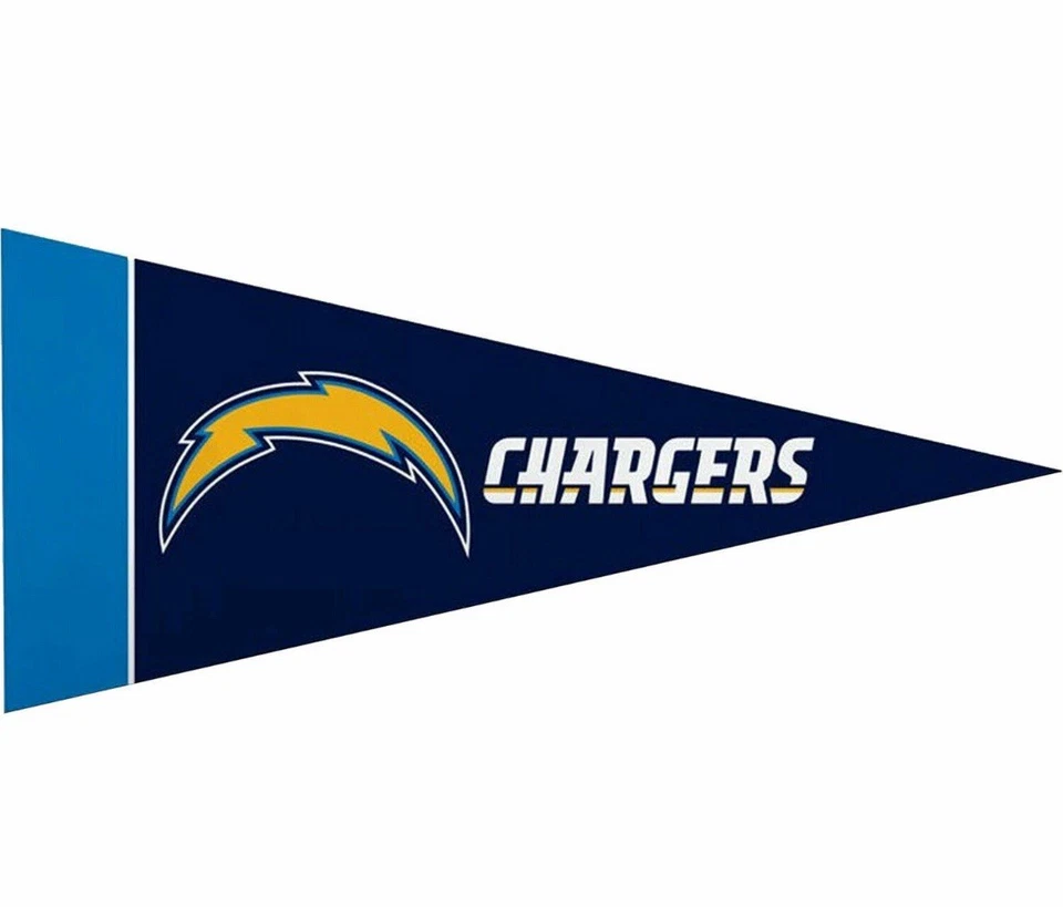 Los Angeles Chargers NFL 4"x9" Mini Felt Pennant Set of 8 Rico # Mps3402
