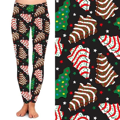 Leggings para mujer Christmas Tree Cakes TC2 extra talla grande 20-24 Foto 1 de 2