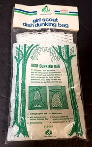 Vintage Girl Scout Camping Dish Dunking Bags Nylon 12"x15" NIB - Picture 1 of 4