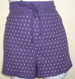 NWT Genuine NAUTICA purple with white polka dots sleepwear shorts, size L, XL - Picture 1 of 2
