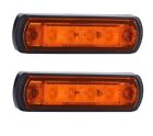 2x 12-24V Side Marker Orange LED Lights Bull bar Kelsa Truck SUV 4x4 ATV Offroad