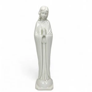 Vintage HOMCO Praying Virgin Mary Madonna 9.25 inch White Porcelain Statue #1425 - Picture 1 of 8