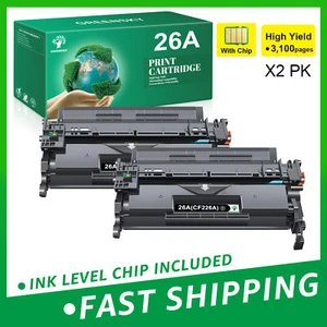 2 Pack High Yield CF226A Toner Cartridge for HP 26A LaserJet Pro M402 MFP M426 - Picture 1 of 5