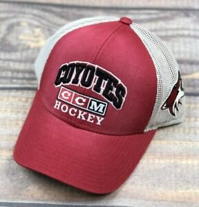Arizona Coyotes NHL CCM Flex Brim Structured Snapback Mesh Hat Cap White & Red 