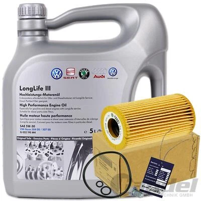 VOLKSWAGEN FILTRO DE ACEITE ORIGINAL VW 03L115562+ ACEITE 0W30 AUDI A1 A3 A4 A6 Q3 Q5 VW GOLF 5 6
