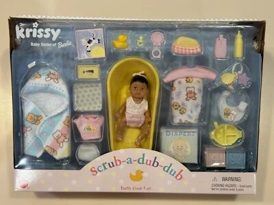 Barbie afro-americana bebê Krissy esfoliante -a-dub-dub - Imagem 1 de 2