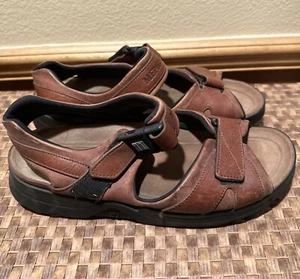 Mephisto Mens Sandals Brown Leather Buckle Strap On Size 45, US size 11 Used - Picture 1 of 5