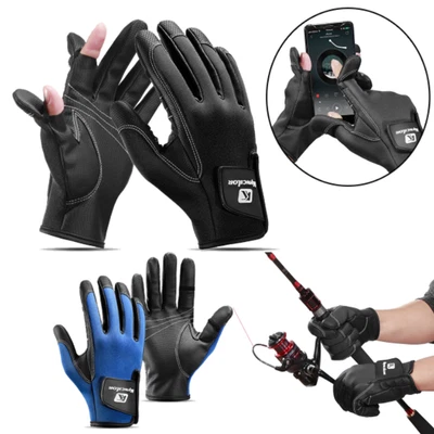 Guantes de pesca cálidos de otoño guantes de protección UV de dedo completo para caza al aire libre Foto 1 de 4