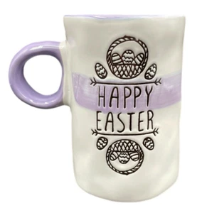 2018 I Love It Lavender Purple & Ivory Happy Easter Baskets 16 Oz Mug - Picture 1 of 8