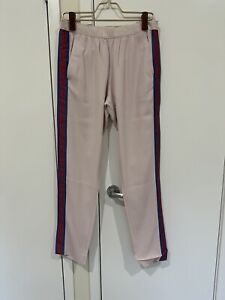 Zadig & Voltaire Size 36 Pink Side Tape Elastic Waist Pockets Pants-Hem Undone