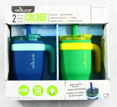 Reduce Coldee 14oz Stainless Steel Kids Tumblers Handles 2-pack Free Shipping - Image 1 of 2