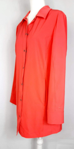 VETEMENTS Cappotto giacca da golf da donna Nike taglia M (8 10) Dri Fit arancione a scatto anteriore lungo colletto