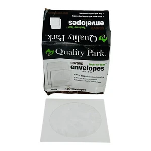100 Umschläge Quality Park 4-7/8" x 5" CD/DVD Umschläge Tech-no-Tear weiß - Bild 1 von 8
