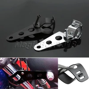 1 Pair 28mm-34mm Motorcycle Bobber Cafe Racer Headlight Mount Brackets Fork Ears - Picture 1 of 5