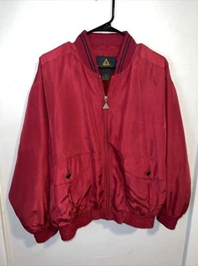 Vintage Casual Isle Jacket Light Weight Zip Up Burgundy Men’s Size M - Picture 1 of 5