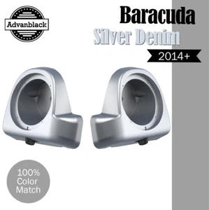 Vainas de altavoz BARRACUDA PLATEADAS para 2014+ Harley 6,5" carenados con ventilación inferior - Imagen 1 de 5